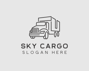 Courier Cargo Truck  logo design