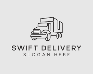 Courier Cargo Truck  logo design