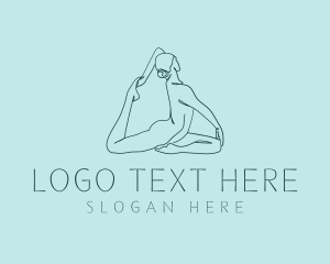 Nude - Yoga Feminine Woman logo design