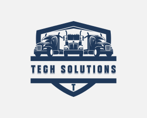 Removalist - Trailer Cargo Truck logo design