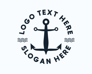 Sail - Nautical Marine Anchor logo design