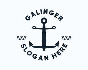 Nautical Marine Anchor Logo