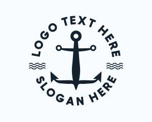 Nautical Marine Anchor Logo