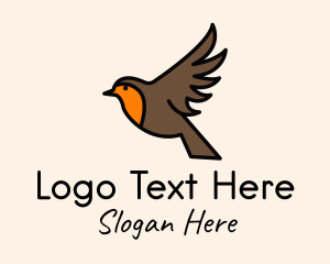 Jay - Flying Sparrow Bird logo design