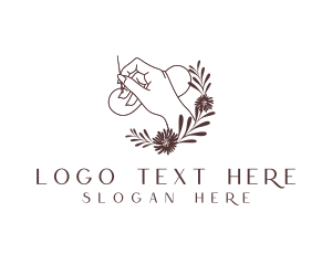 Sewing - Hand Needle Thread Sewing logo design