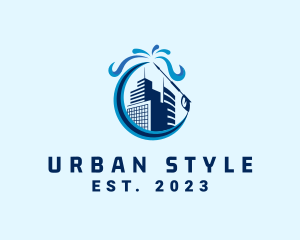 Pressure Wash - Metro City Building Cleaning logo design