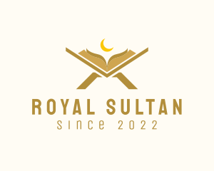 Sultan - Moon Book Stand logo design