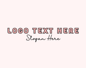 Dainty - Feminine Pink Wordmark logo design