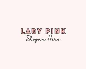 Feminine Pink Wordmark logo design