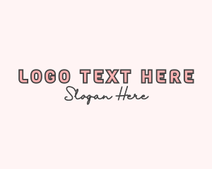 Cute - Feminine Pink Wordmark logo design