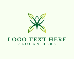 Acupuncture - Leaf Human Theraphy logo design