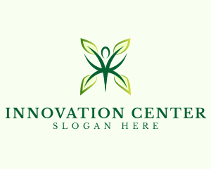 Center - Leaf Human Theraphy logo design