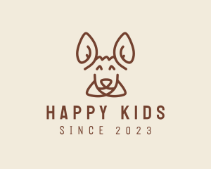 Happy Kangaroo Head logo design