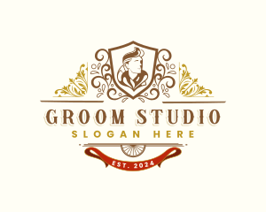 Groom - Luxury Gentleman Floral logo design