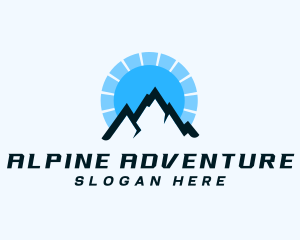 Alpine Mountain Peak logo design