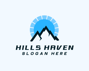 Alpine Mountain Peak logo design