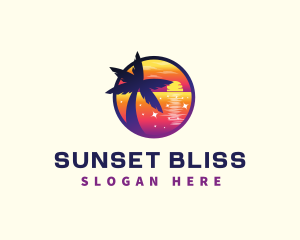 Sunset - Sunset Beach Vacation logo design