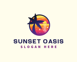 Sunset - Sunset Beach Vacation logo design