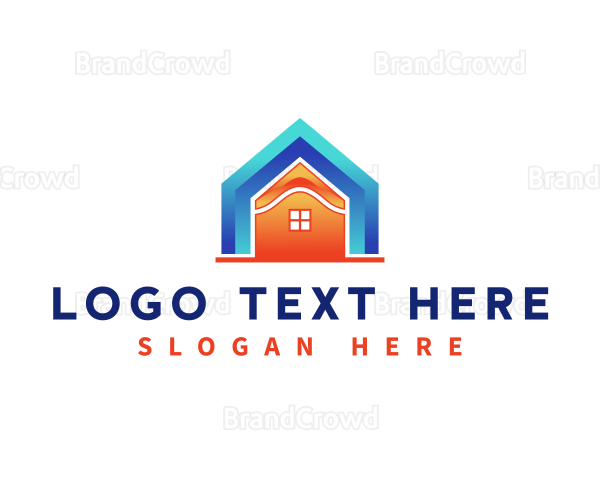 Home Roofing Construction Logo