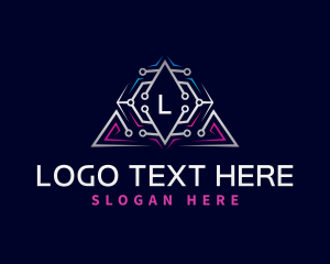 Technology - Cyber Technology Triangle logo design