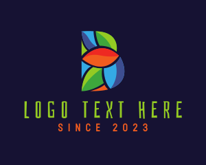 Natural - Colorful Leaf Letter B logo design