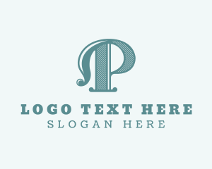 Vintage - Boutique Salon Stylist Letter P logo design