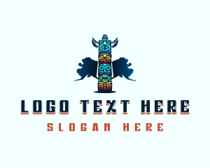 Carving - Alaska Totem Pole logo design