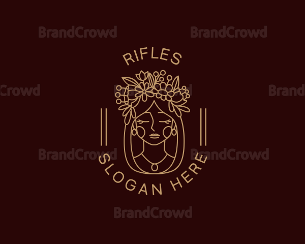 Flower Crown Woman Logo