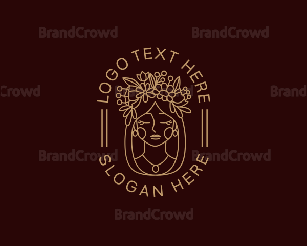 Flower Crown Woman Logo