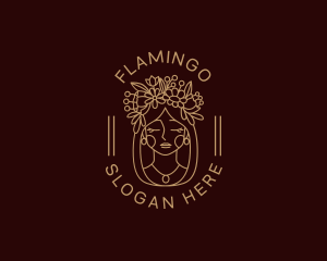 Personal - Flower Crown Woman logo design
