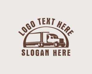 Closed Van - Freight Trucking Vehicle logo design