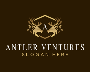 Luxury Deer Crest logo design