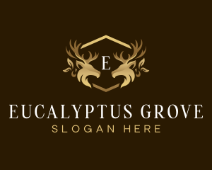 Luxury Deer Crest logo design