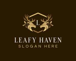 Luxury Deer Crest logo design