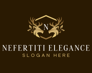 Luxury Deer Crest logo design