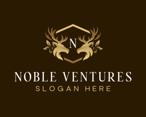 Luxury Deer Crest logo design