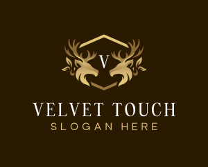 Luxury Deer Crest logo design