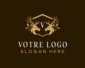 Vip - Luxury Deer Crest logo design
