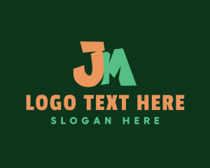 Letter Jm - Fun Learning Center logo design