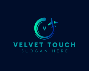 Plane Travel Vacation logo design