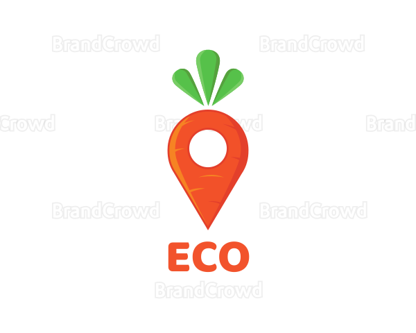 Carrot Location Pin Logo