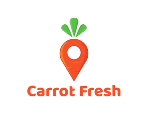 Carrot - Carrot Location Pin logo design