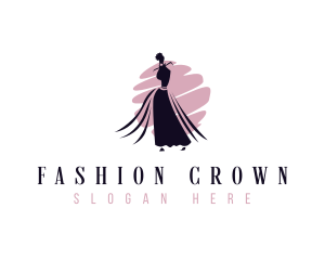 Woman Fashion Gown logo design