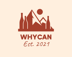 Wine Bar - Outdoor Mountain Winery logo design