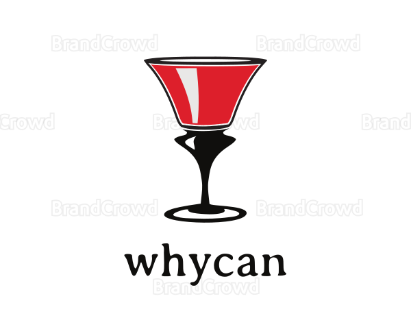 Red Wine Glass Logo