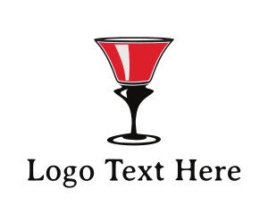 Alcohol - Red Wine Glass logo design