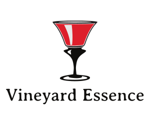 Red Wine Glass logo design