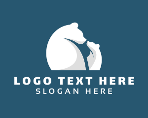 South Pole - Wildlife Polar Bear Zoo logo design