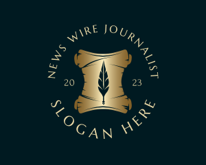 Journalist - Journalist Quill Writer logo design