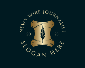 Journalist Quill Writer logo design